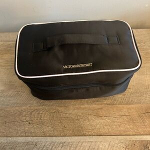 Victorias Secret Lingerie Bra Panties Travel Bag Zip Case Black VS